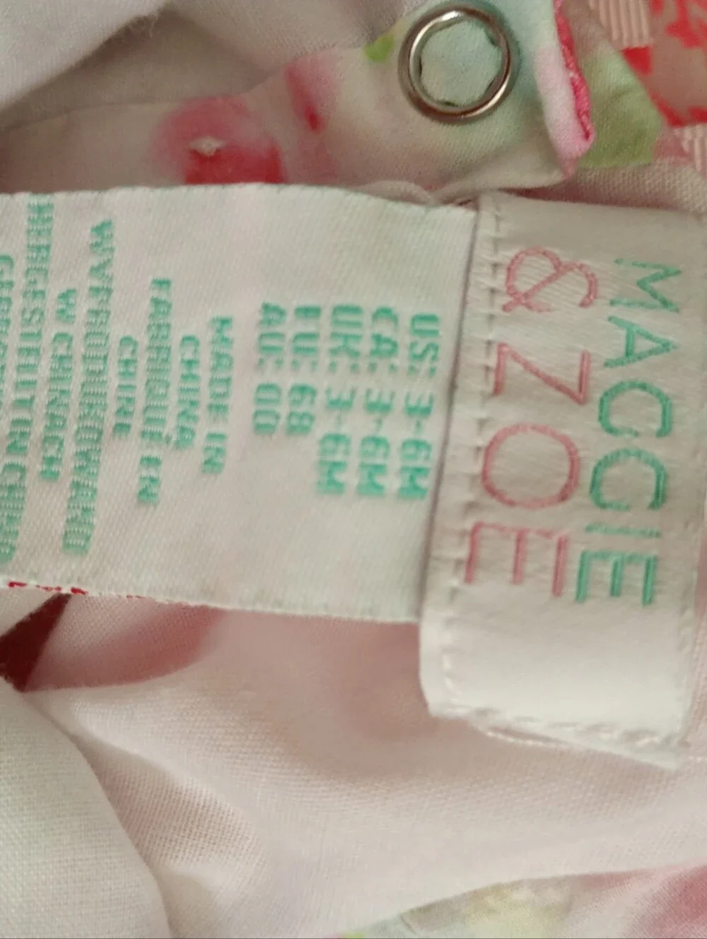 Maggie & Zoe Pastel Pink & Mint Floral Baby Dress